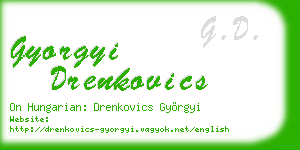 gyorgyi drenkovics business card